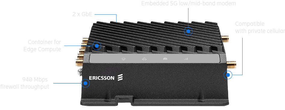 Ericsson Cradlepoint R980 Small, versatile 5G router for advanced vehicle and IoT connectivity